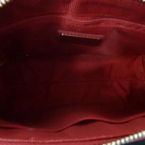 Furla Cabernet Red Leather Bonnie Convertible Clutch/Shoulder Bag/Crossbody Bag